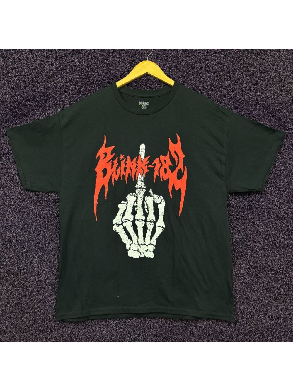 Blink-182 f*cK You Skeleton Middle Finger T-Shirt Size Extra Large